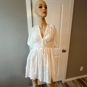 Showpo  White Lace Mini Dress